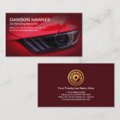 Rode sportkoplampen: automatische informatie visitekaartje (Voorkant / Achterkant)