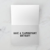 RODE SPORTSCAR FLAMBOYANT BIRTHDAAGKAARTEN KAART (Binnen)