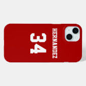 Rode sporttrui Case-Mate iPhone case (Achterkant (horizontaal))