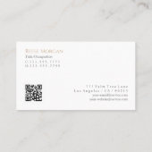 Rode sportwagen, Contactgegevens, QR-code, Zwart Visitekaartje (Achterkant)