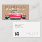 Rode Sportwagen, Naam Titel & Contactinformatie, Q Visitekaartje (Voorkant / Achterkant)