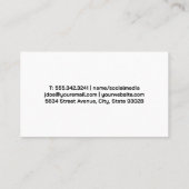 Rode sportwagen | Pistons Gears Visitekaartje (Achterkant)