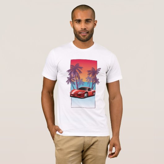  rode sportwagen t-shirt (Voorkant volledig)