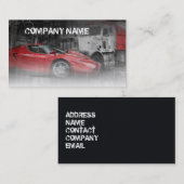 rode sportwagen visitekaartje (Voorkant / Achterkant)