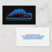 Rode sportwagen zeepbellen | autowasplaats visitekaartje (Voorkant / Achterkant)