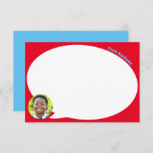 Rode Spraakbel en Foto Dank u Kaart (Voorkant / Achterkant)