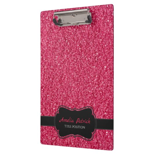 Rode sprankelende glitter klembord (Links)
