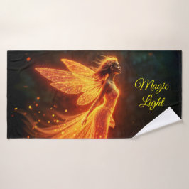 Rode sprankelende vurige fee meisje fantasie glitt badhanddoek