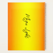 Rode sprankelende vurige fee meisje fantasie glitt planner (Achterkant)