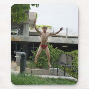 Rode sprongen! muismat