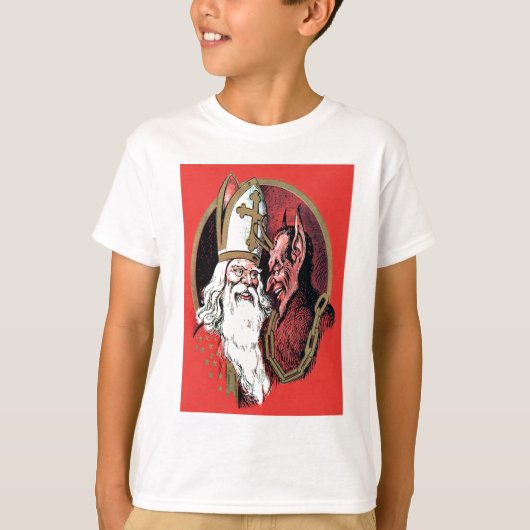 Rode St Nicolaas Krampus T-shirt (Voorkant)