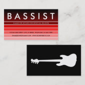 rode staal BASSIST Visitekaartje (Voorkant / Achterkant)
