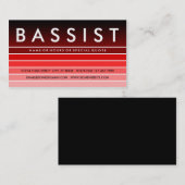 rode staal BASSIST Visitekaartje (Voorkant / Achterkant)