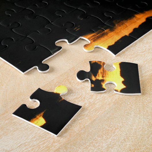 Rode staart Hawk op zonsondergang Legpuzzel (Zijkant)