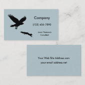 Rode staart op eekhoornsilouette visitekaartje (Voorkant / Achterkant)