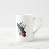 Rode staarten, zwarte (Bankzische) Cockatoten. Porselein Kop (Rechts)