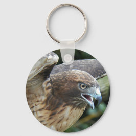 Rode-staartHawk foto Sleutelhanger