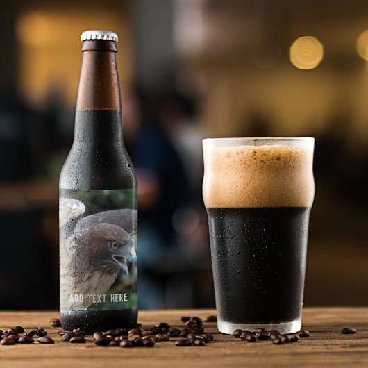 Rode-staartHawk Raptor Foto gepersonaliseerd Bier Etiket