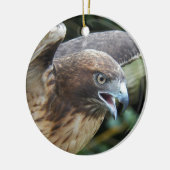 Rode-staartHawk Raptor Foto Keramisch Ornament (Links)