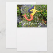 rode staartzeemeermin briefpapier (Voorkant / Achterkant)