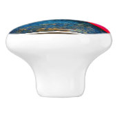 rode staartzeemeermin keramische knop (Zijkant)