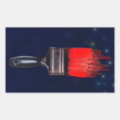 rode stad rechthoekige sticker (Voorkant)