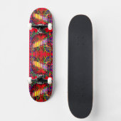 Rode staggerband persoonlijk skateboard (Voorkant)