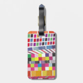 Rode Stalen en Kleurrijke Pixels Bagagelabel (Achterkant verticaal)