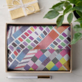 Rode stalen en kleurrijke pixels tissuepapier (Geschenk)