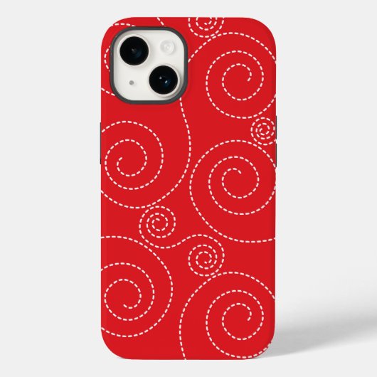  rode stalen telefoontas Case-Mate iPhone case (Achterkant)