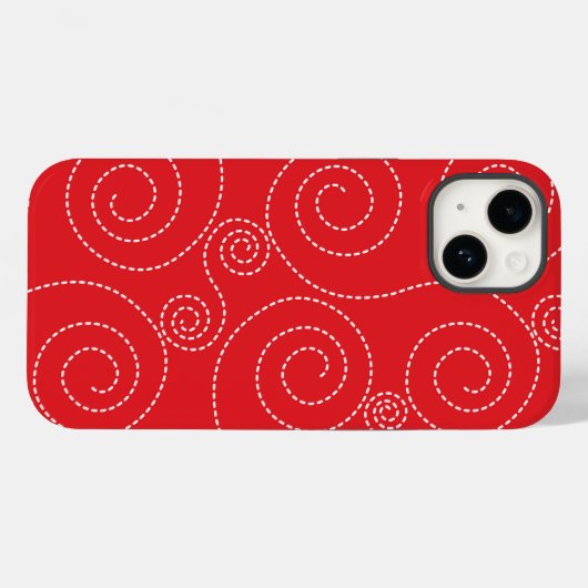  rode stalen telefoontas Case-Mate iPhone case (Achterkant (horizontaal))
