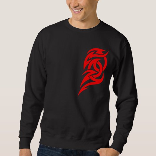 Rode stam 2-punts Chest Design 6 Trui (Voorkant)