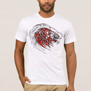 Rode stam leeuwhoofd. t-shirt