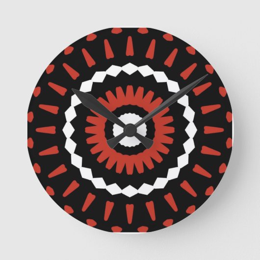 Rode stam Mandala Ronde Klok (Voorkant)