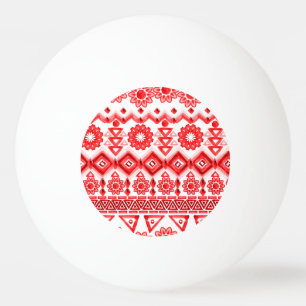 Rode stam, waterverf etnische patroon. pingpongbal
