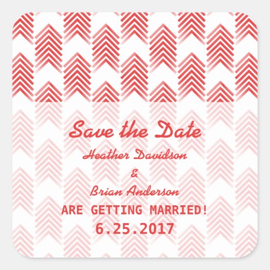 Rode stampijlen opslaan de Stickers Datum (Voorkant)