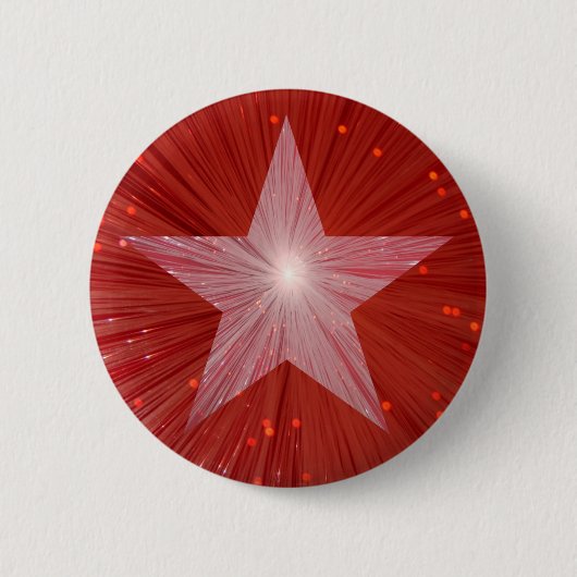 Rode Star-knop Ronde Button 5,7 Cm (Voorkant)