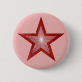 Rode Star-knop roze Ronde Button 5,7 Cm (Voorkant)