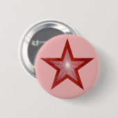 Rode Star-knop roze Ronde Button 5,7 Cm (Voorkant /achterkant)