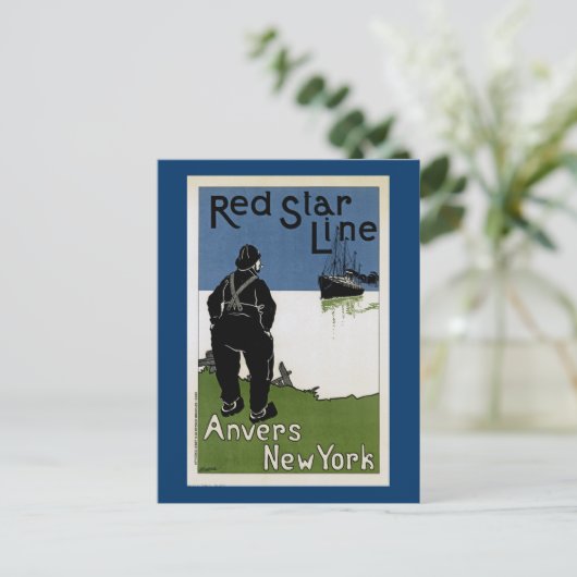 Rode Star-lijn Briefkaart (Staand voorkant)
