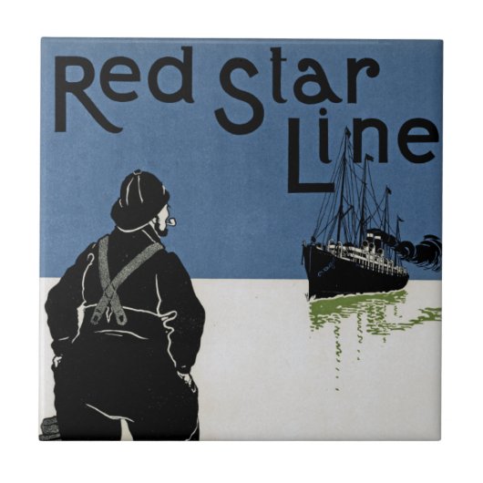 Rode Star-lijn Tegeltje (Voorkant)
