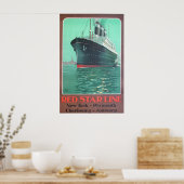 Rode Star-lijntitanische  reclame Poster (Keuken)