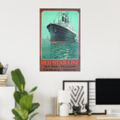Rode Star-lijntitanische  reclame Poster (Thuiskantoor)