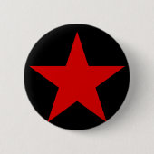 RODE STAR RONDE BUTTON 5,7 CM (Voorkant)