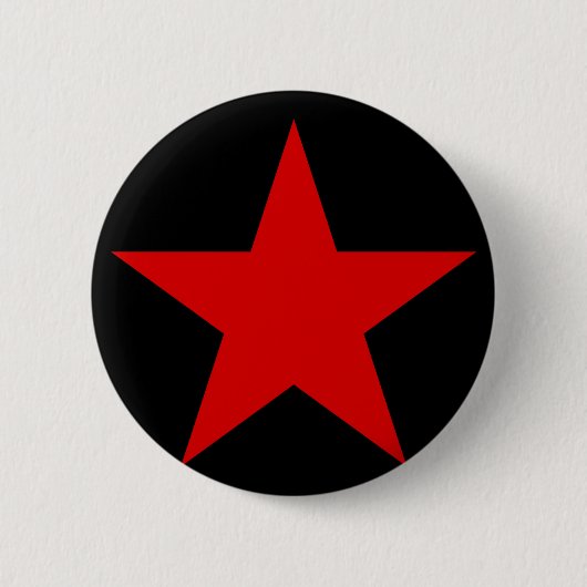 RODE STAR RONDE BUTTON 5,7 CM (Voorkant)