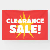 Rode Starburst Clearance Sale Banner (Horizontaal)