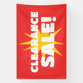 Rode Starburst Clearance Sale Banner (Verticaal)
