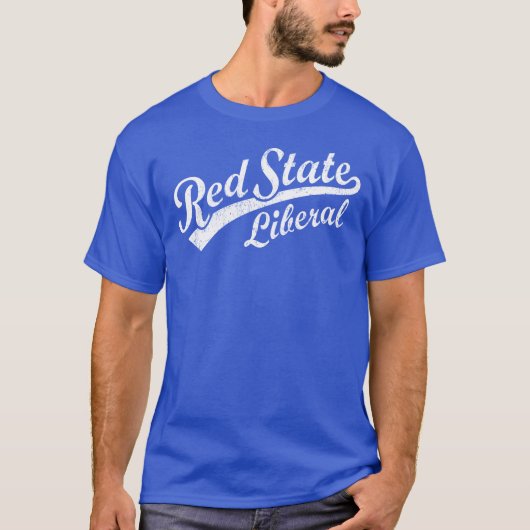Rode State Liberal Blue Wave-verkiezingen T-shirt (Voorkant)