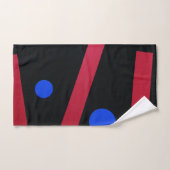 Rode staven, blauwe cirkels bad handdoek (Handdoek)