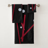 Rode staven, witte stippen bad handdoek (Insitu)